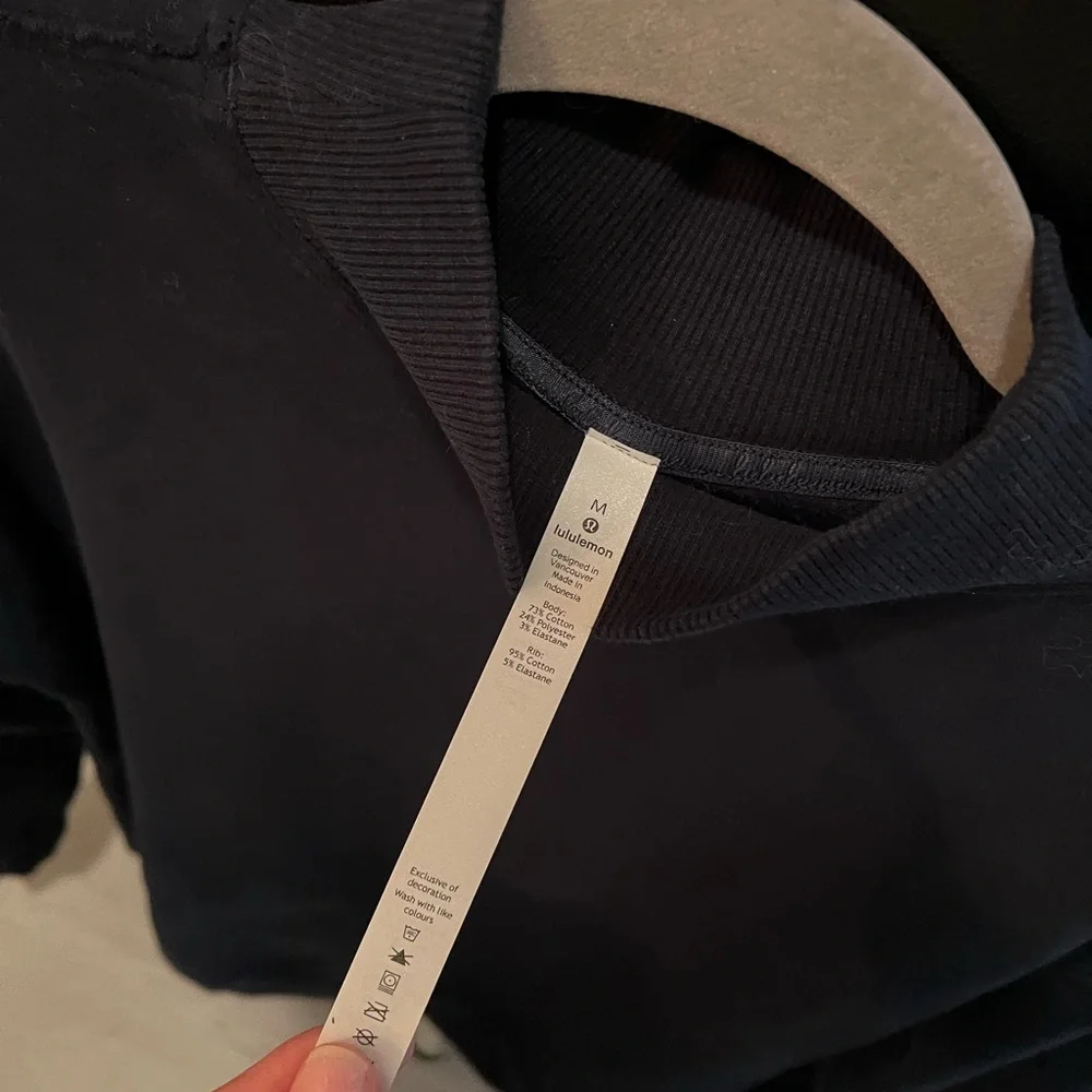 LULULEMON All Yours navy mock neck fleece sweatshirt - Picture 3 of 8